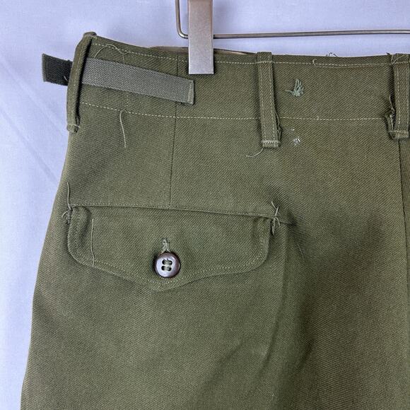 Army Trousers Field Wool M-1951 Olive Green OG 108 28" Inseam Size Medium Short - Picture 15 of 16